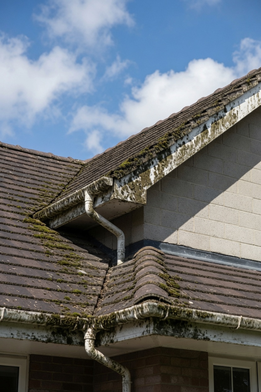 Gutter after cleaning